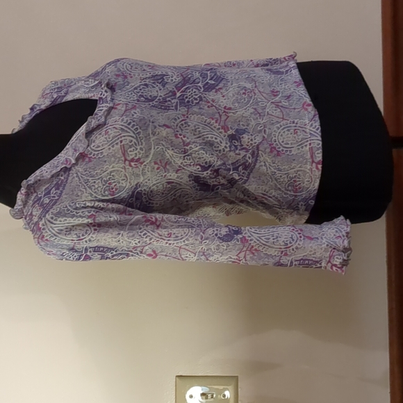 boutique EUROPA purple paisley shirt in Women's Small - Picture 2 of 7